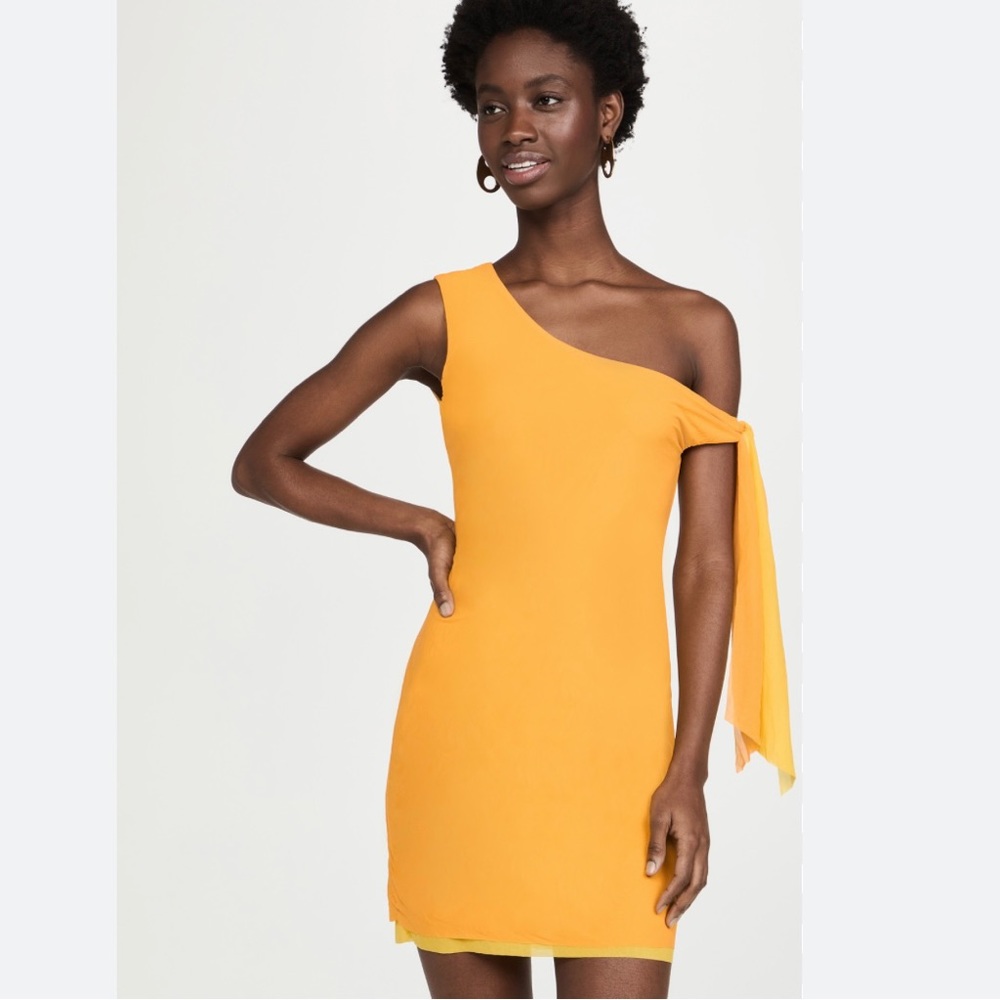 NWT Simon Miller Chi Chi Layered Off the Shoulder Tie Mini Dress
